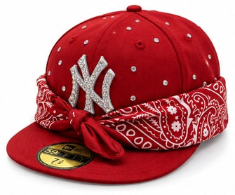 New Era 59FIFTY Custom NY Bandana & Strass Red