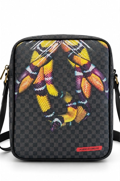 Alviero Rodriguez Viper Venom Black Crossbody Bag