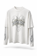 Inferno Thorn Layered Tee – White