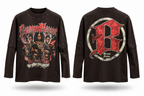War and Fear Studded Brown Long Sleeve