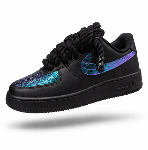 Nike Air Force 1 Custom Black “Violet Cocco"