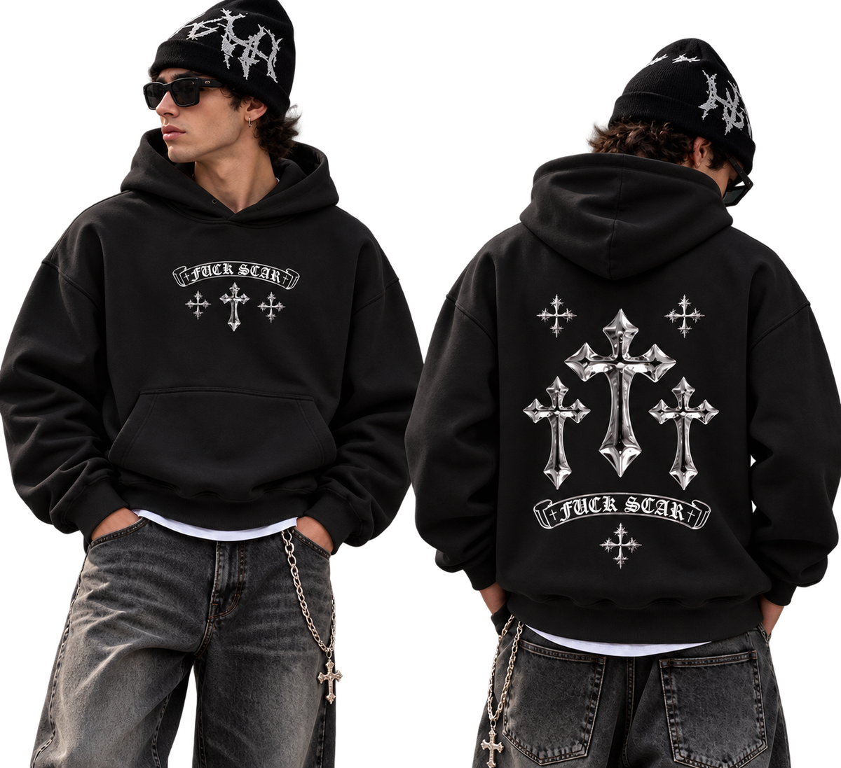 Black Crosses Hoodie