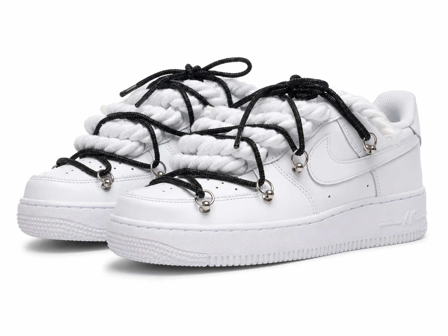 NIKE AIR FORCE 1 “ROPE LACES DOUBLE BLACK SWAROVSKI”