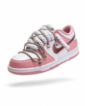 NIKE DUNK LOW SOFT PINK 'ROPE LACES WHITE SWAROVSKI SILVER'