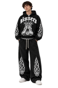 Black Sinners Boxy Zip-Up Cordset