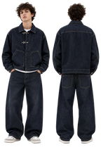 MIDNIGHT LOCK DENIM SET – DEEP BLUE