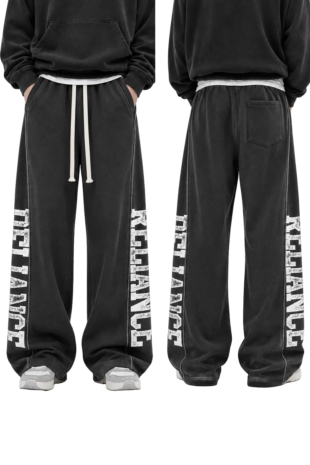 REBEL ZIP WIDE PANTS – WASHED
