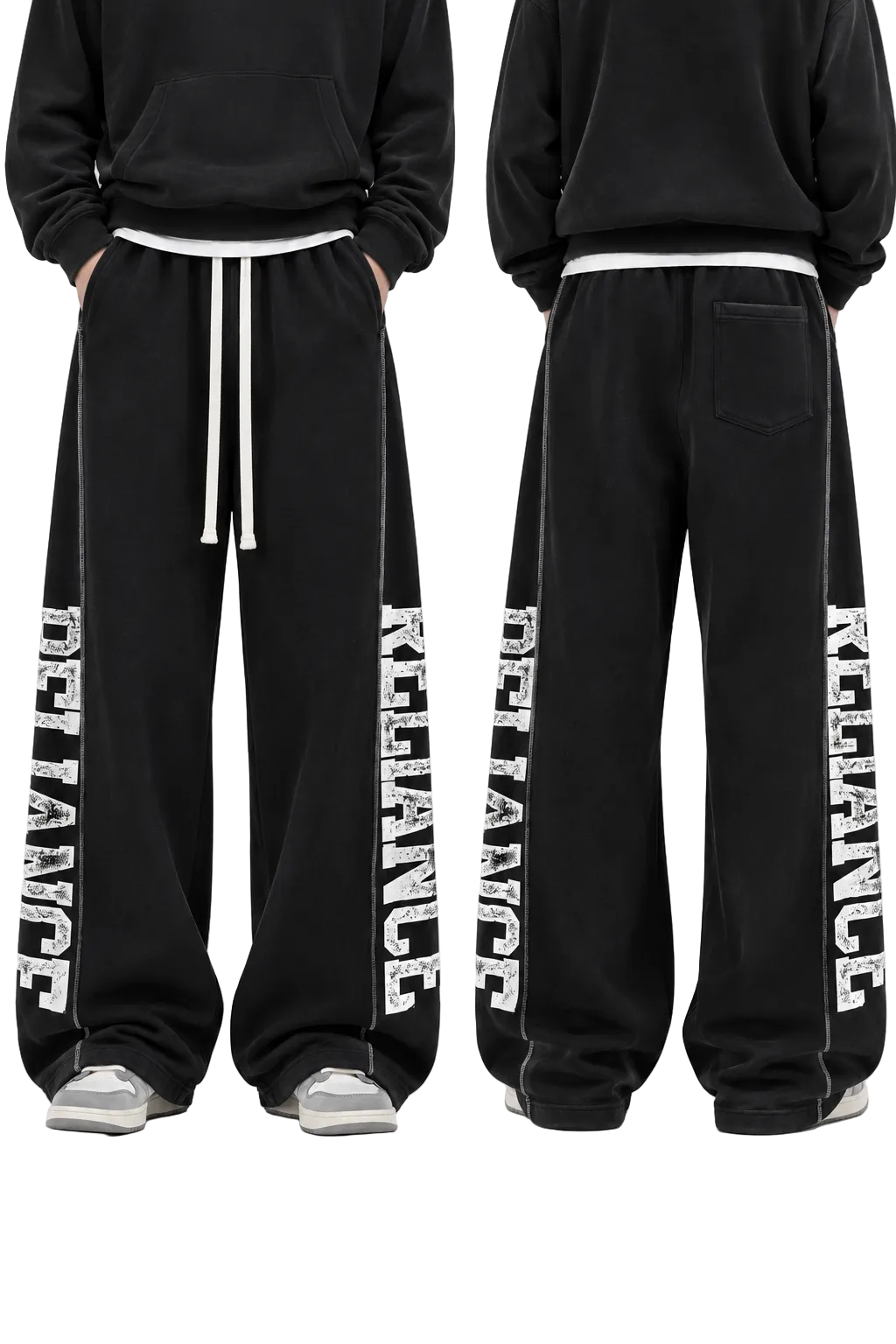 REBEL ZIP WIDE PANTS – WASHED