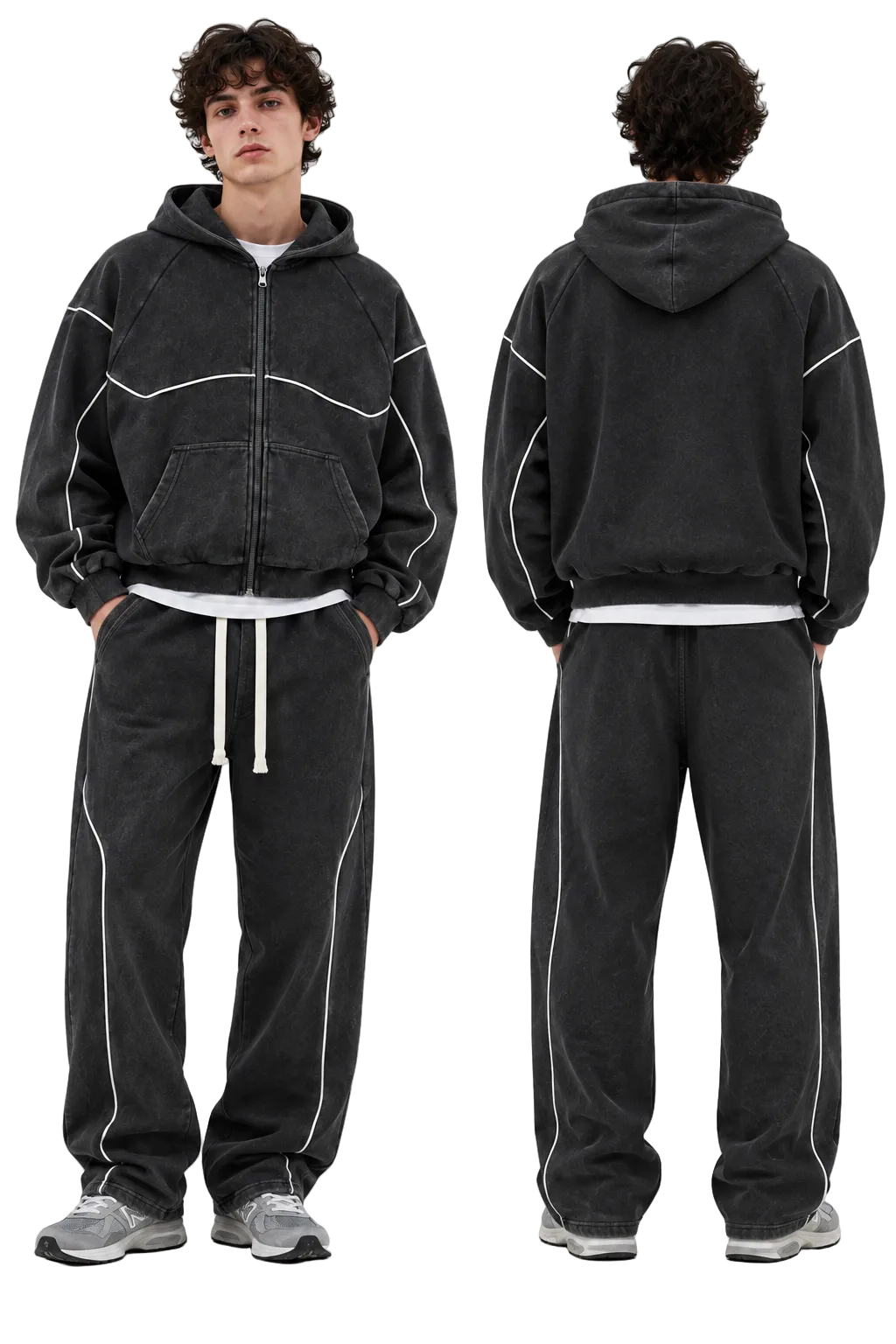 NIGHT TRACE TRACKSUIT – WASHED BLACK