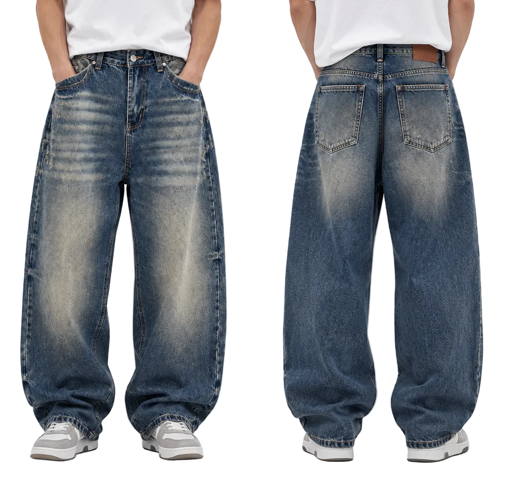 DUST FADE BAGGY JEANS – VINTAGE BLUE