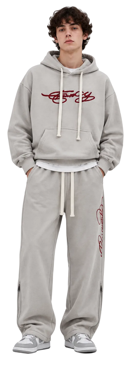 CRIMSON SCRIPT TRACKSUIT – ICE GREY