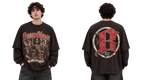 War and Fear Studded Brown Long Sleeve
