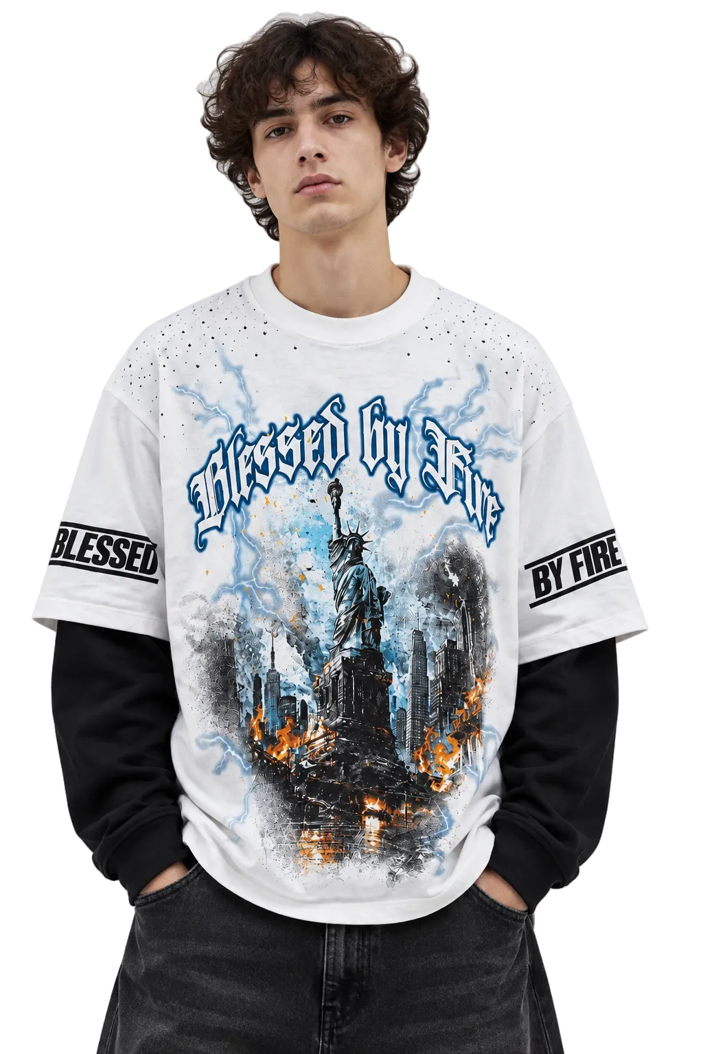 Blessed By Fire Rhinestone Longsleeve