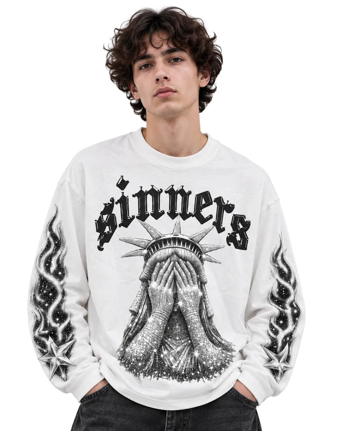 White Sinners Flame Long Sleeve