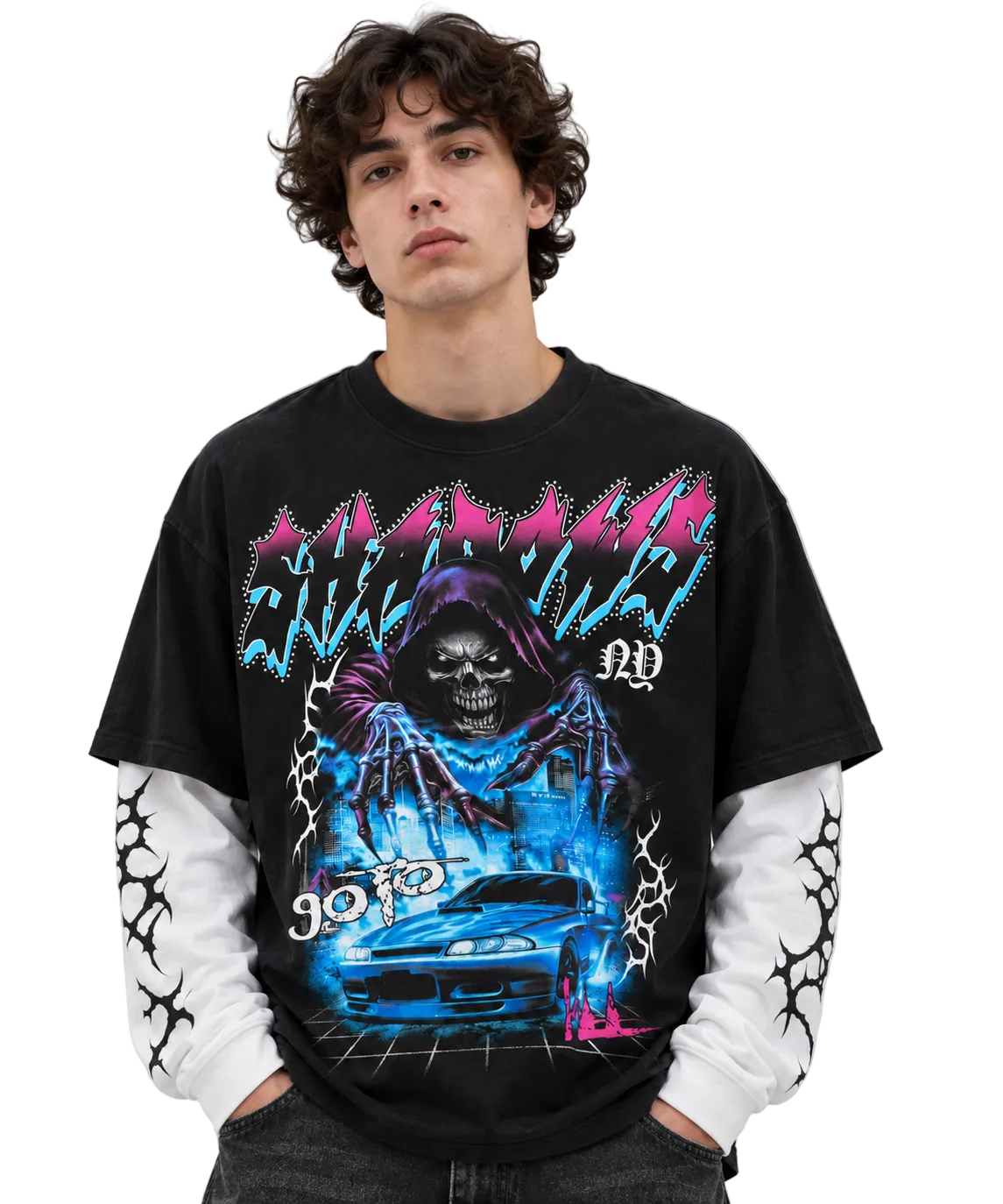 Black Glitter Shadows Longsleeve