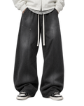 Grey Studded Baggy Sweatpants