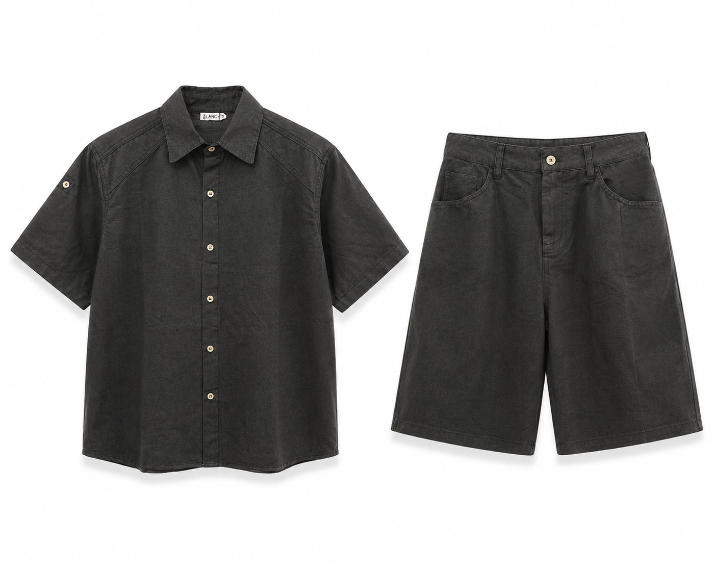 BLACK WASHED SUMMER SET