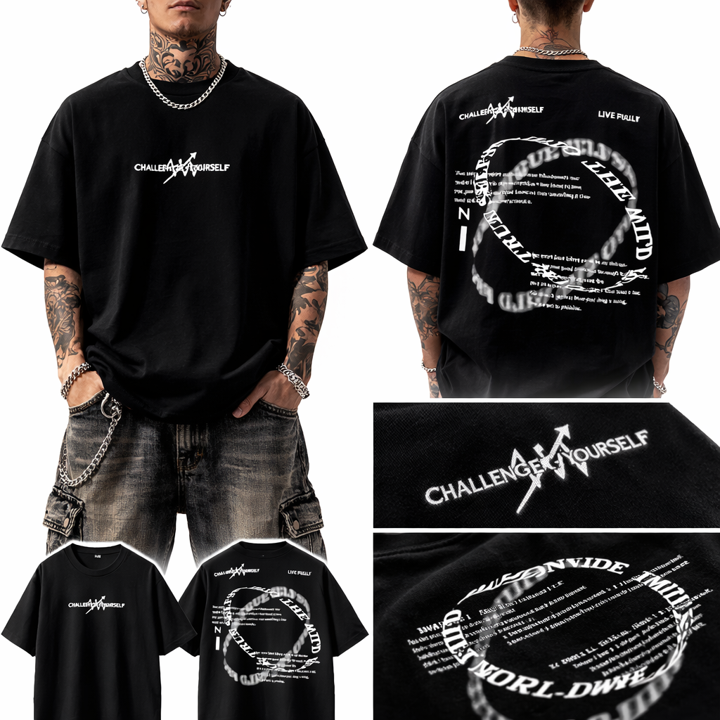 T-Shirt Challenge Yourself – Back Graphic Oversize