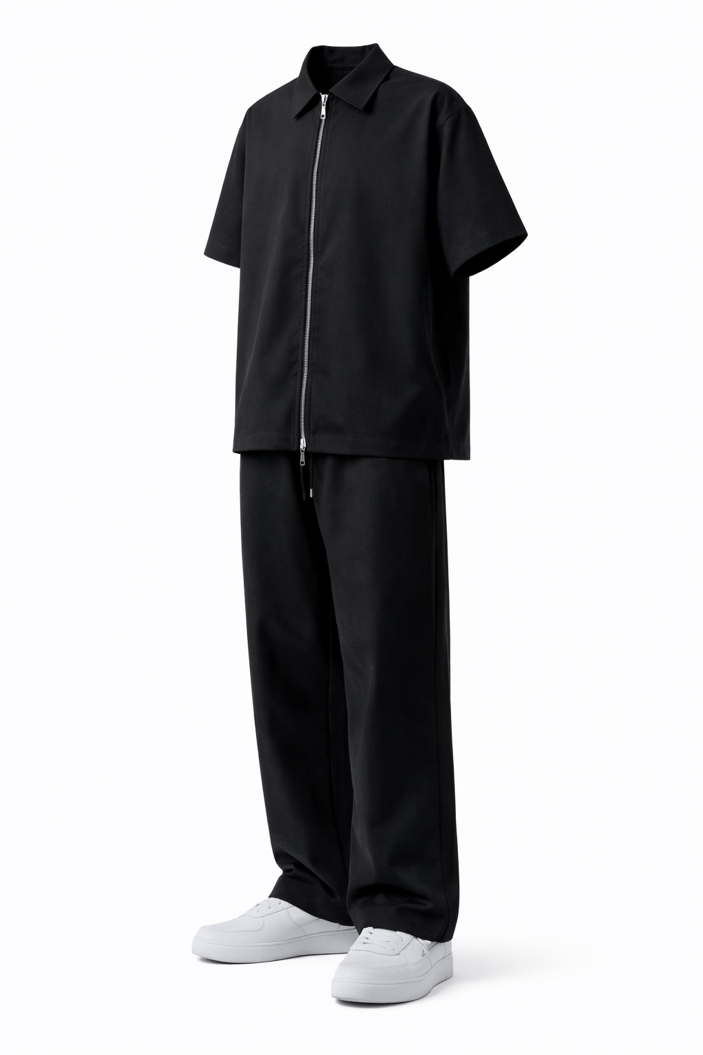 Set Zip Minimal Black – Oversize Fit