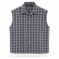 SLEEVELESS COTTON SHIRT CHARCOAL