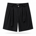 FLOWY TAILORED SHORTS BLACK
