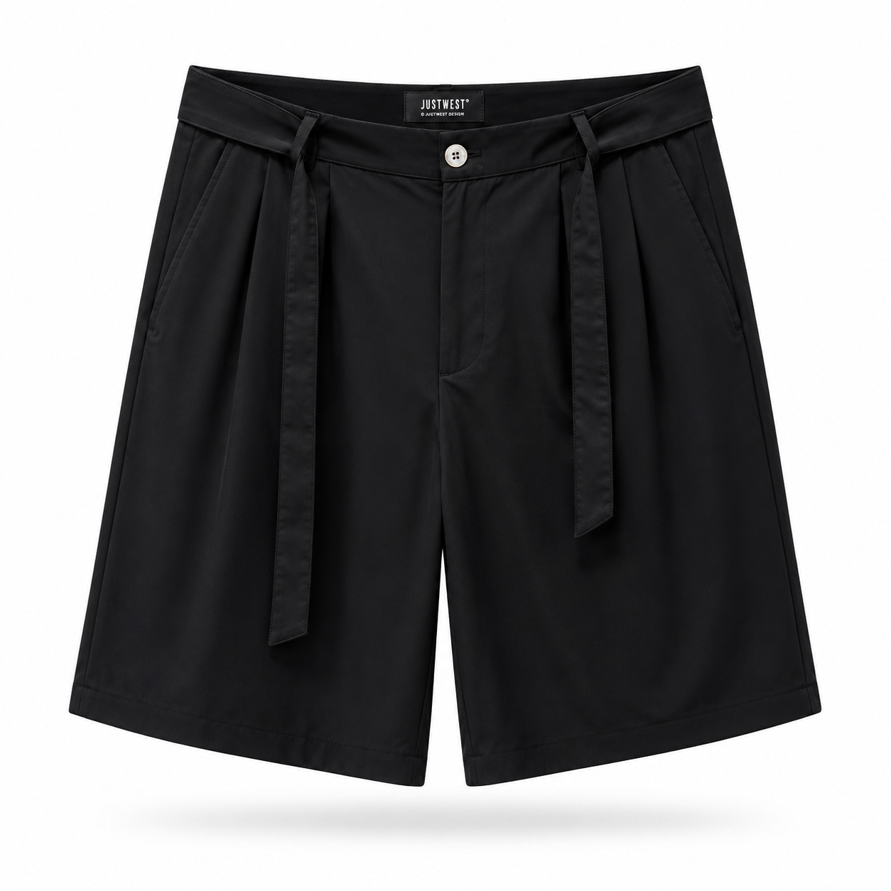 FLOWY TAILORED SHORTS BLACK