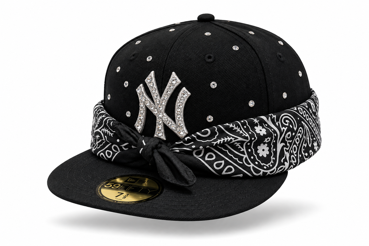 New Era 59FIFTY Custom NY Bandana & Strass Black