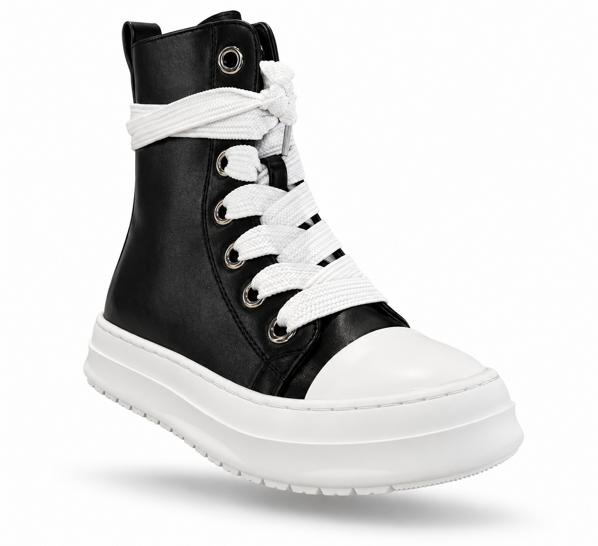 URBAN MEGALACE HIGH BLACK LEATHER