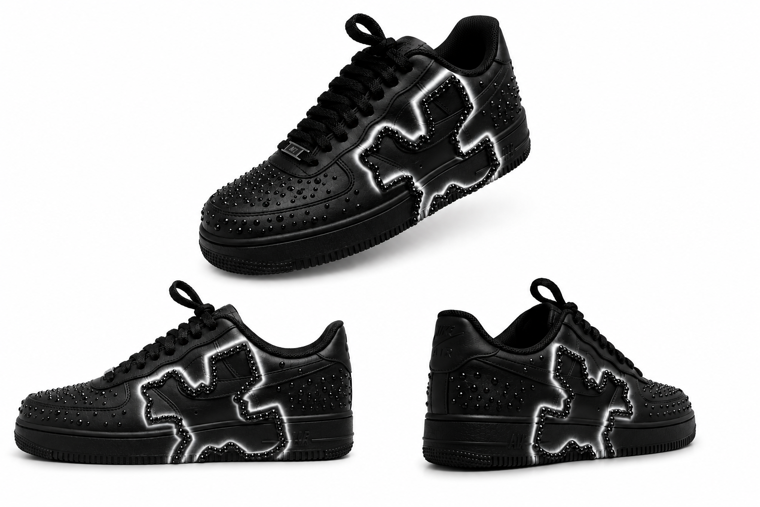 NIKE AIR FORCE 1 BLACK "CHROME VANGELO"