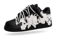 NIKE AIR FORCE 1 BLACK "WHITE FLOWERS"