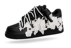 NIKE AIR FORCE 1 BLACK "WHITE FLOWERS"