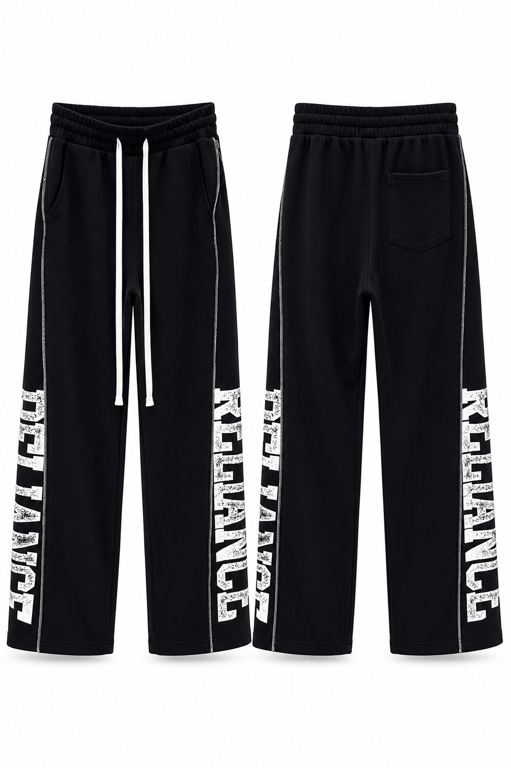 REBEL ZIP WIDE PANTS – WASHED