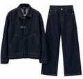 MIDNIGHT LOCK DENIM SET – DEEP BLUE