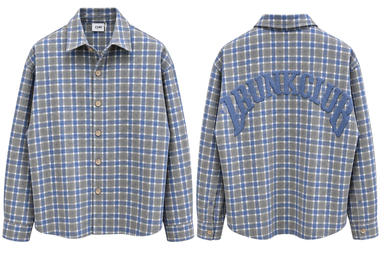 DRUNK CLUB CHECK SHIRT – DUSTY