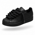 ADIDAS SUPERSTAR BLACK 'ROPE LACES BLACK'