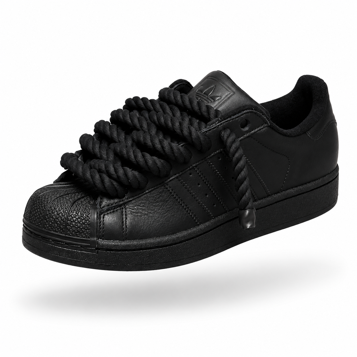 ADIDAS SUPERSTAR BLACK 'ROPE LACES BLACK'
