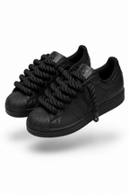 ADIDAS SUPERSTAR BLACK 'ROPE LACES BLACK'
