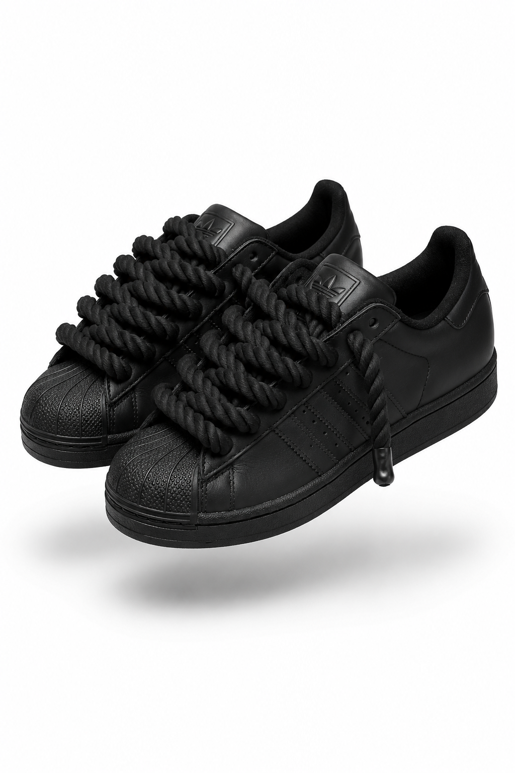 ADIDAS SUPERSTAR BLACK 'ROPE LACES BLACK'