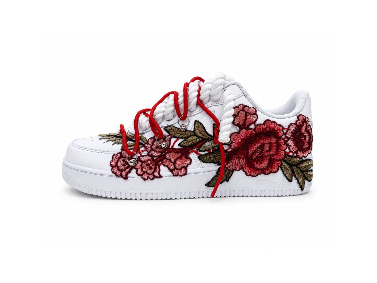 NIKE AIR FORCE 1 WHITE "RED FLOWERS"