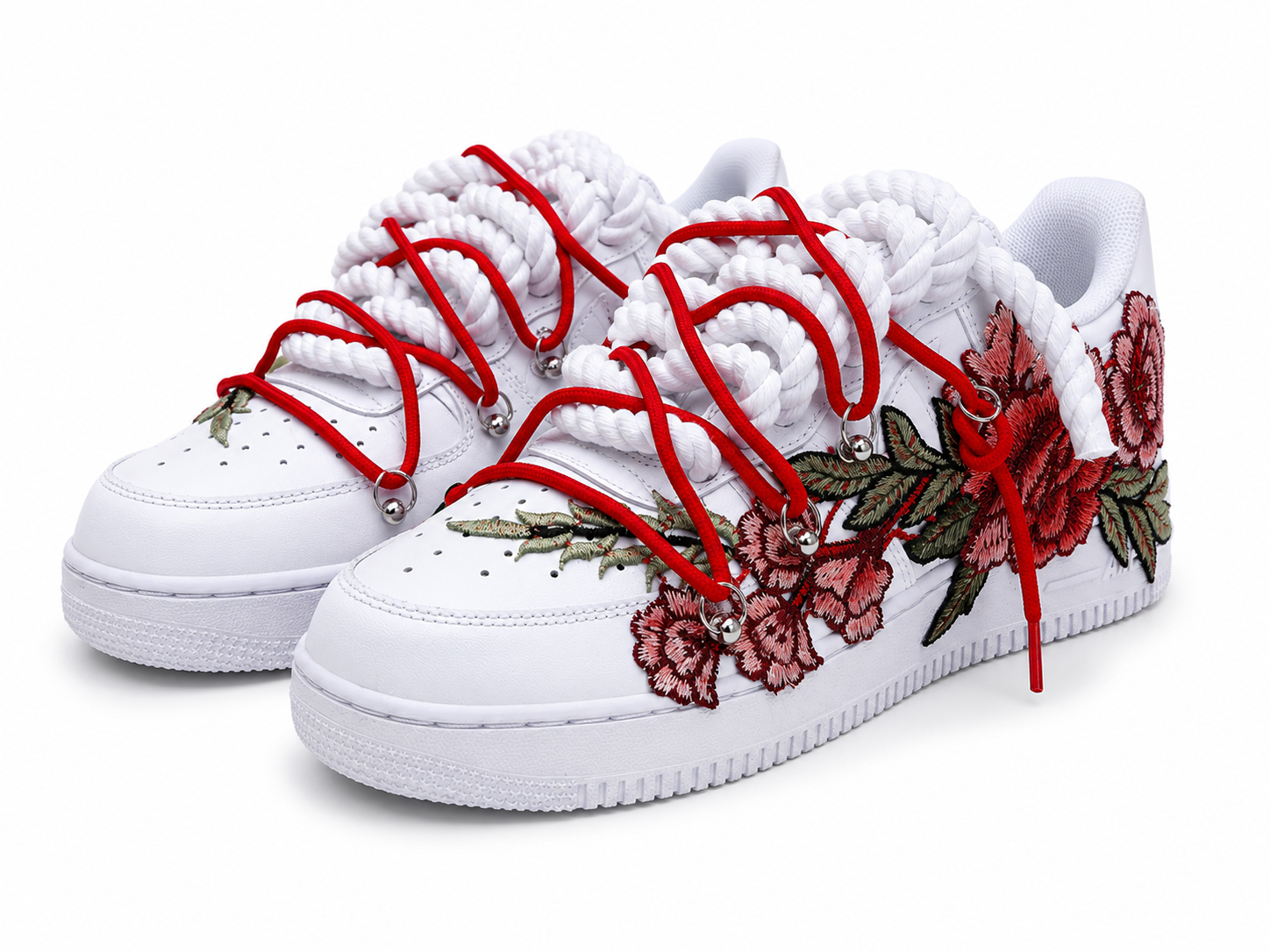 NIKE AIR FORCE 1 WHITE "RED FLOWERS"