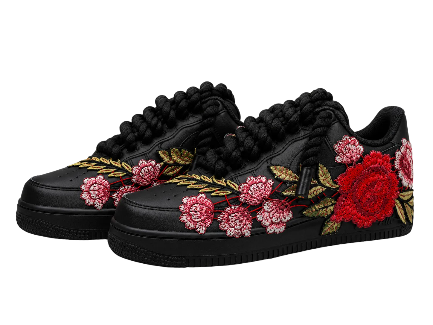 NIKE AIR FORCE 1 BLACK "RED FLOWERS"