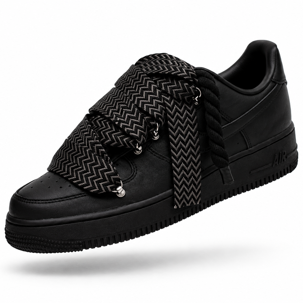 NIKE AIR FORCE 1 BLACK ROPE “LANVIN TOTAL BLACK ”