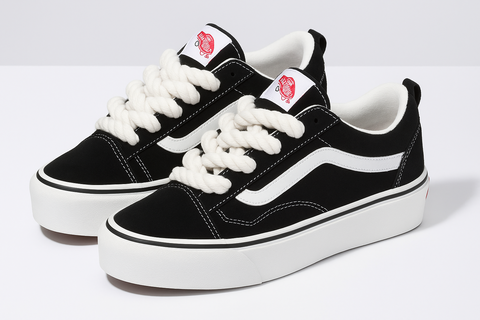 Vans Knu Skool Platform Black Rope Laces
