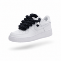 NIKE AIR FORCE 1 WHITE  “ROPE LACES BLACK”