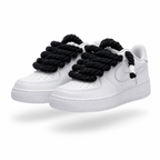 NIKE AIR FORCE 1 WHITE  “ROPE LACES BLACK”