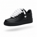 NIKE AIR FORCE 1 BLACK “ROPE LACES WHITE”