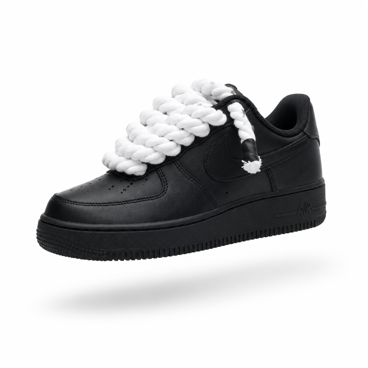 NIKE AIR FORCE 1 BLACK “ROPE LACES WHITE”