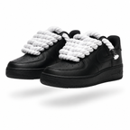 NIKE AIR FORCE 1 BLACK “ROPE LACES WHITE”