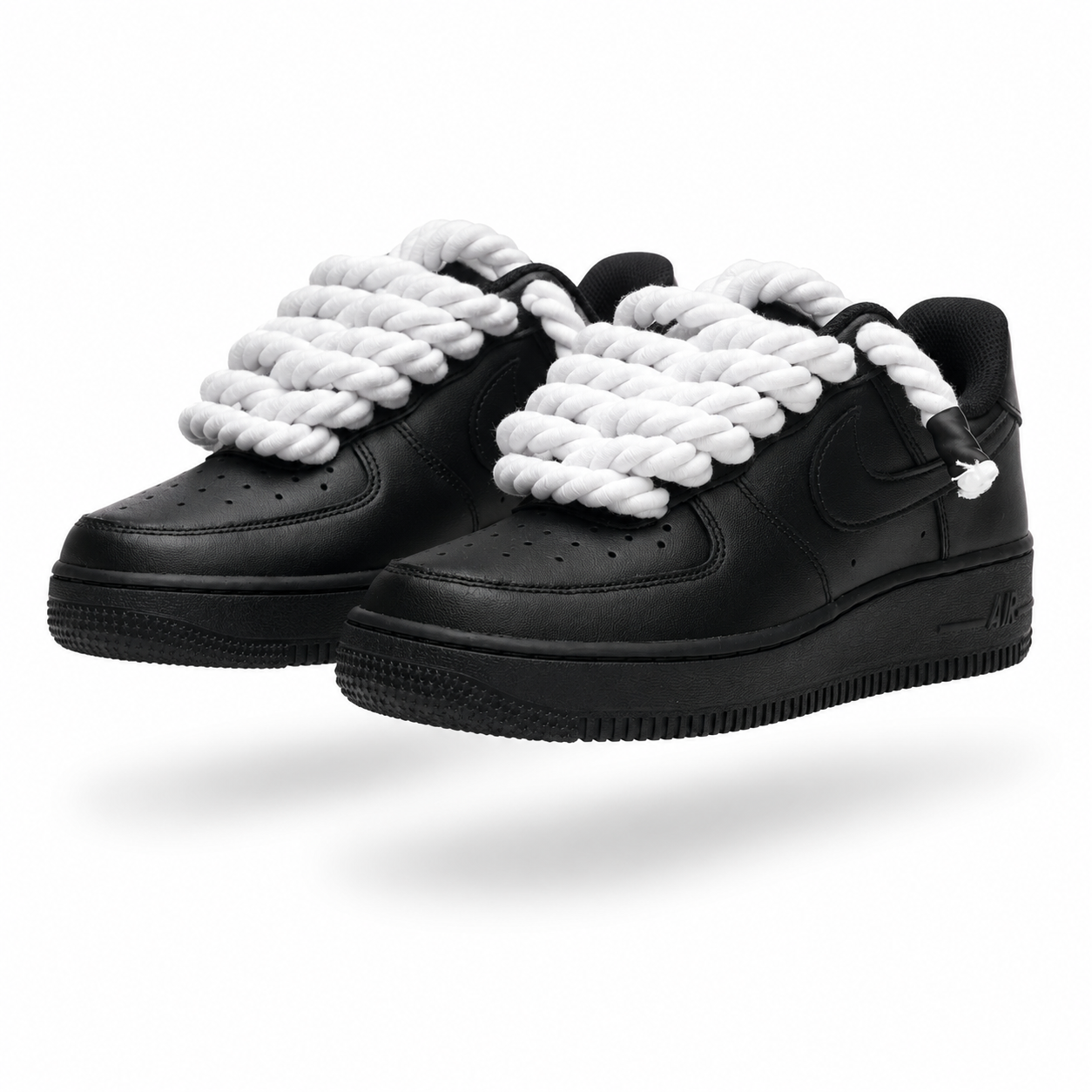 NIKE AIR FORCE 1 BLACK “ROPE LACES WHITE”