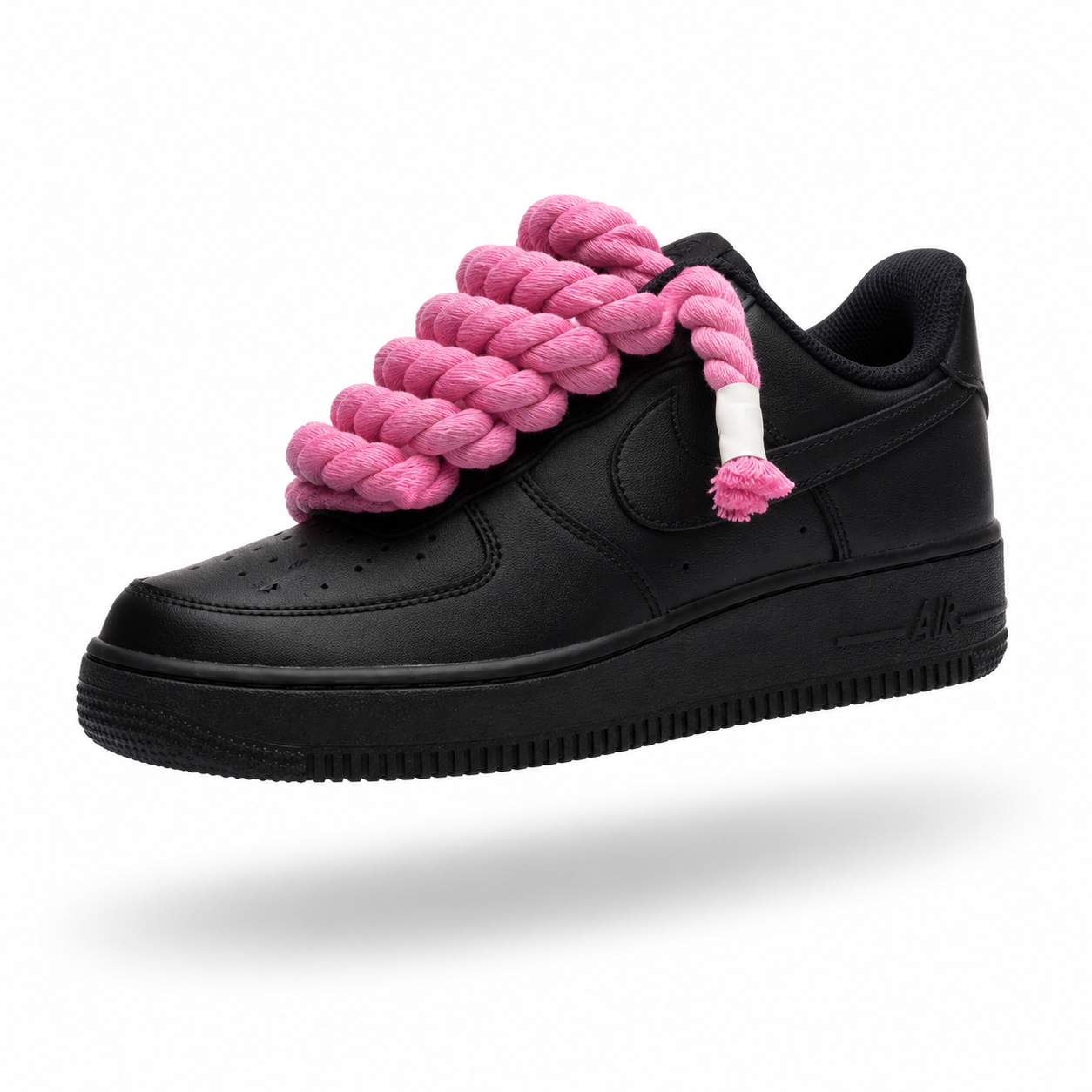 NIKE AIR FORCE 1 BLACK “ROPE LACES PINK”